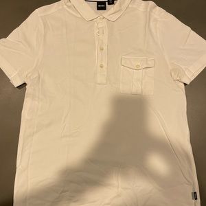 Hugo boss white short sleeve polo